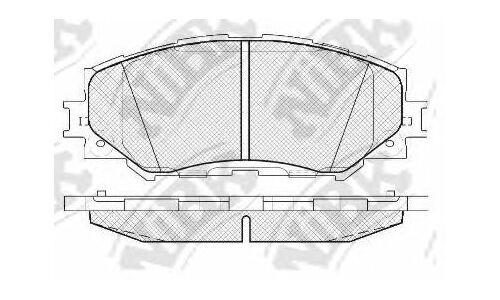 Колодки тормозные дисковые NiBK, комплект на ось (4 шт), арт. PN1524