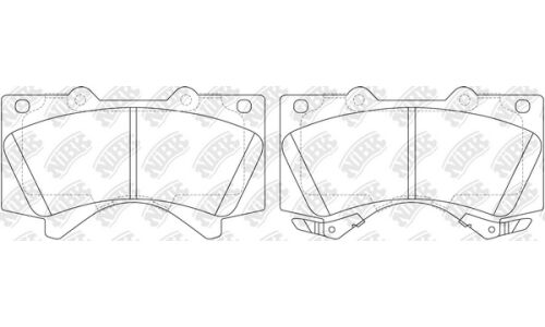 Колодки тормозные дисковые NiBK, комплект на ось (4 шт), арт. PN1541
