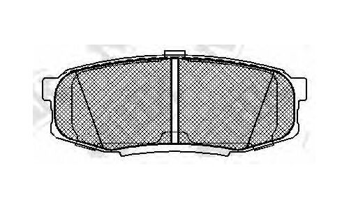 Колодки тормозные дисковые NiBK, комплект на ось (4 шт), арт. PN1542