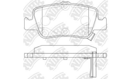 Колодки тормозные дисковые NiBK, комплект на ось (4 шт), арт. PN1835