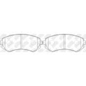 Колодки тормозные дисковые NiBK, комплект на ось (4 шт), арт. PN2199