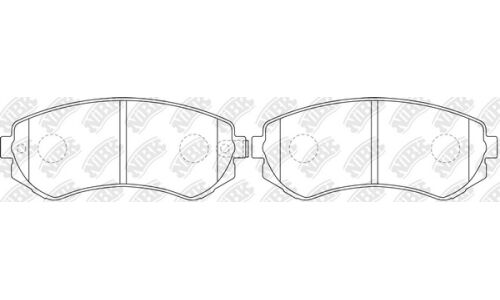 Колодки тормозные дисковые NiBK, комплект на ось (4 шт), арт. PN2199