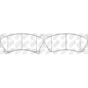 Колодки тормозные дисковые NiBK, комплект на ось (4 шт), арт. PN2356