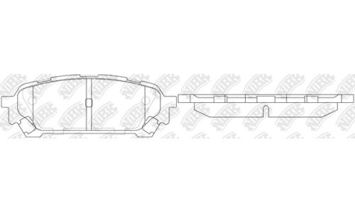 Колодки тормозные дисковые NiBK, комплект на ось (4 шт), арт. PN7801
