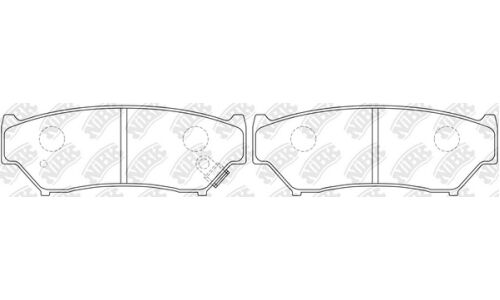 Колодки тормозные дисковые NiBK, комплект на ось (4 шт), арт. PN9301