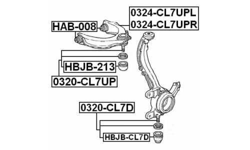 Опора шаровая Febest, арт. 0320-CL7UP