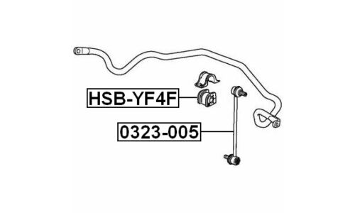 Втулка стабилизатора Febest, арт. HSB-YF4F