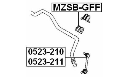 Втулка Febest, арт. MZSB-GFF