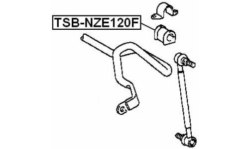Втулка стабилизатора Febest, арт. TSB-NZE120F
