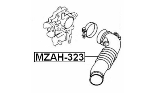 Патрубок воздухозаборника воздушного фильтра Febest, арт. MZAH-323