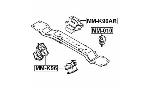 Опора (подушка) двигателя Febest, арт. MM-010