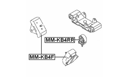 Опора (подушка) двигателя Febest, арт. MM-KB4RR
