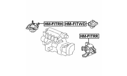 Опора (подушка) двигателя Febest, арт. HM-FITWD