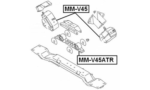Опора (подушка) двигателя Febest, арт. MM-V45ATR