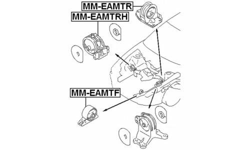 Подушка двигателя mt | перед прав/лев Febest, арт. MM-EAMTF