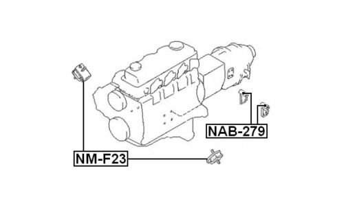 Опора (подушка) двигателя Febest, арт. NM-F23