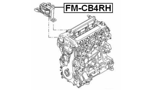 Опора (подушка) двигателя Febest, арт. FM-CB4RH