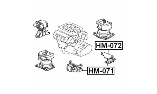 Подушка коробки скоростей | зад прав/лев Febest, арт. HM-072