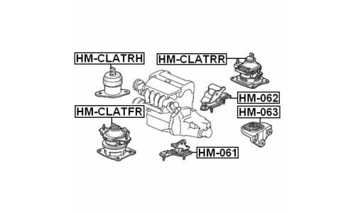 Подушка коробки скоростей at | перед прав/лев Febest, арт. HM-061