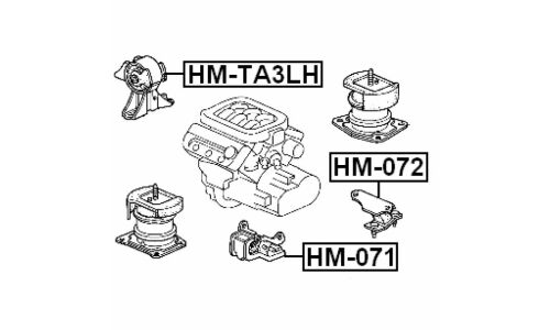 Подушка коробки передач | перед прав/лев Febest, арт. HM-071
