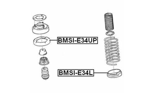 Проставка задней пружины нижняя | зад прав/лев Febest, арт. BMSI-E34L