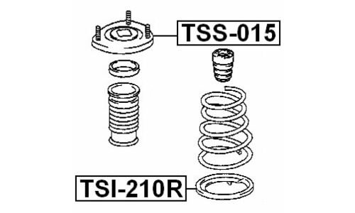 Прокладка пружины подвески Febest задняя, правая/левая, нижняя, арт. TSI-210R