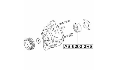 Подшипник генератора Febest, арт. AS-6202-2RS