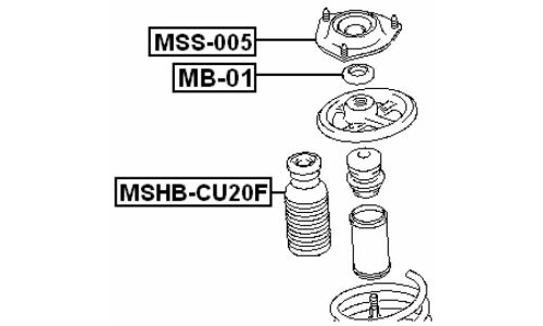 Подшипник опоры амортизатора Febest, арт. MB-01