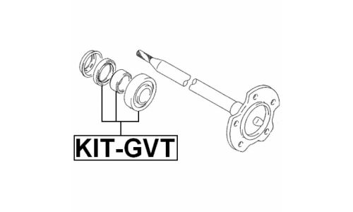 Подшипник полуоси Febest, арт. KIT-GVT