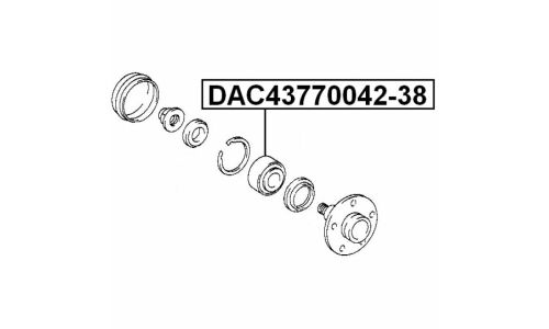 Подшипник ступицы Febest, арт. DAC43770042-38
