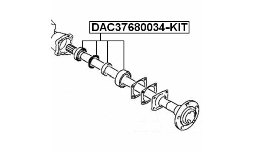 Подшипник ступицы колеса Febest, арт. DAC37680034-KIT