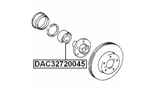 Подшипник ступицы колеса Febest, арт. DAC32720045