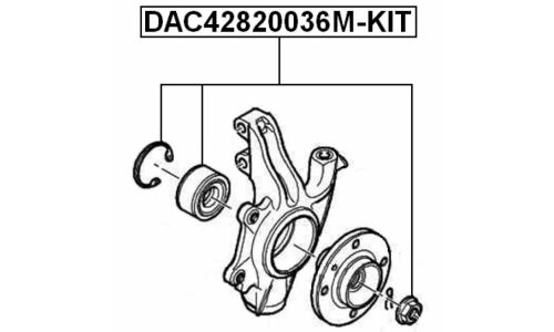 Подшипник ступицы колеса Febest, арт. DAC42820036M-KIT