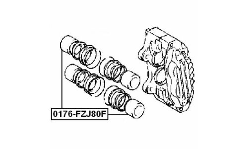 Поршень тормозного суппорта Febest, передний, арт. 0176-FZJ80F