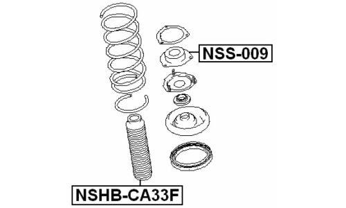Пыльник-отбойник амортизатора Febest, арт. NSHB-CA33F