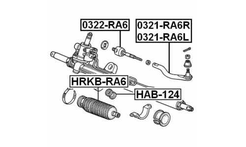 Тяга рулевая Febest, арт. 0322-RA6
