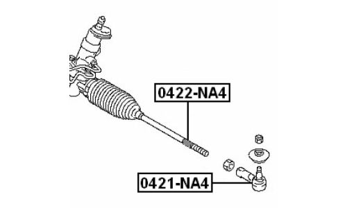 Тяга рулевая Febest, арт. 0422-NA4