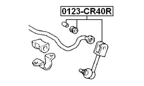 Стойка стабилизатора (линк) Febest, задняя, арт. 0123-CR40R