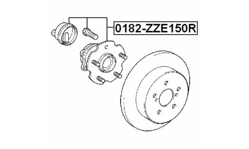Ступица колеса Febest, задняя, арт. 0182-ZZE150R