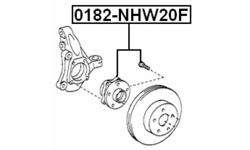 Ступица колеса Febest, арт. 0182-NHW20F