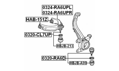 Опора шаровая Febest, арт. 0320-RA6D