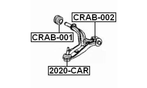 Опора шаровая Febest, передняя, нижняя, арт. 2020-CAR