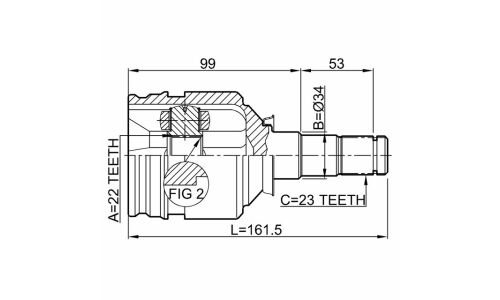 ШРУС Febest, передний, левый, внутренний, арт. 0111-2NZFE