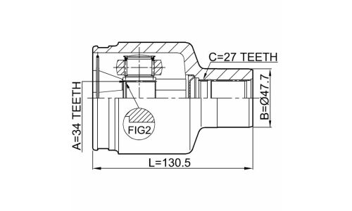 ШРУС Febest внутренний, арт. 1411-REXIIPT
