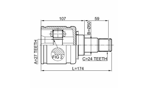 ШРУС Febest внутренний, арт. 0111-GSV40LH