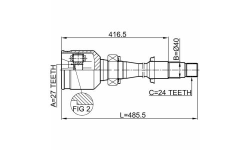 ШРУС Febest, передний, правый, внутренний, арт. 0111-MCV30RH