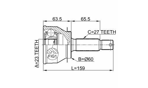 ШРУС Febest, передний, внешний, арт. 1210-006