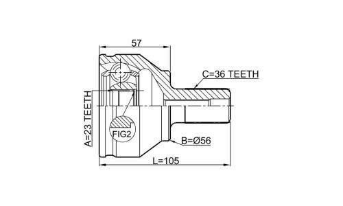 ШРУС Febest, передний, внешний, арт. 2110-FOCII