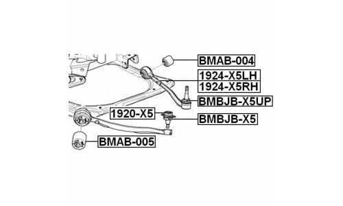 Пыльник шаровой опоры Febest, передний, арт. BMBJB-X5