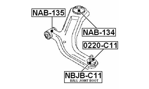 Пыльник шаровой опоры Febest, арт. NBJB-C11